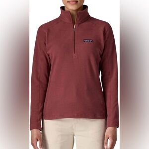 Patagonia Maroon Half-Zip Fleece